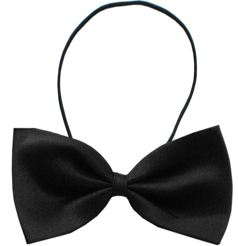 Plain Black Bow tie