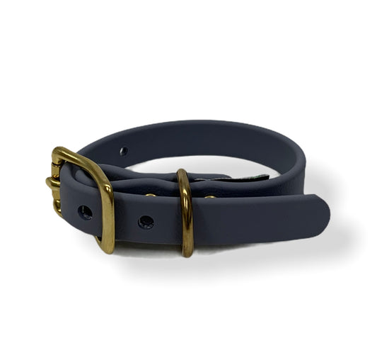 Grey collar with Gold buckle